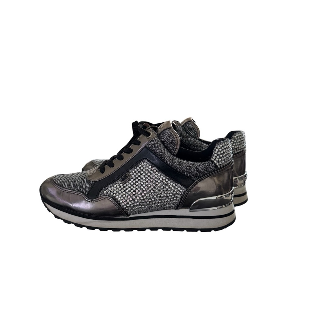 Michael Kors Silver and Black Athletic Shoes